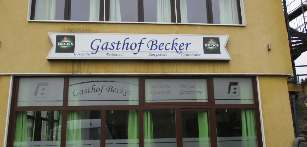 Leuchtkasten Gashof Becker - Wülfrath